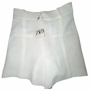 Zara Cream High Waist Women's Shorts